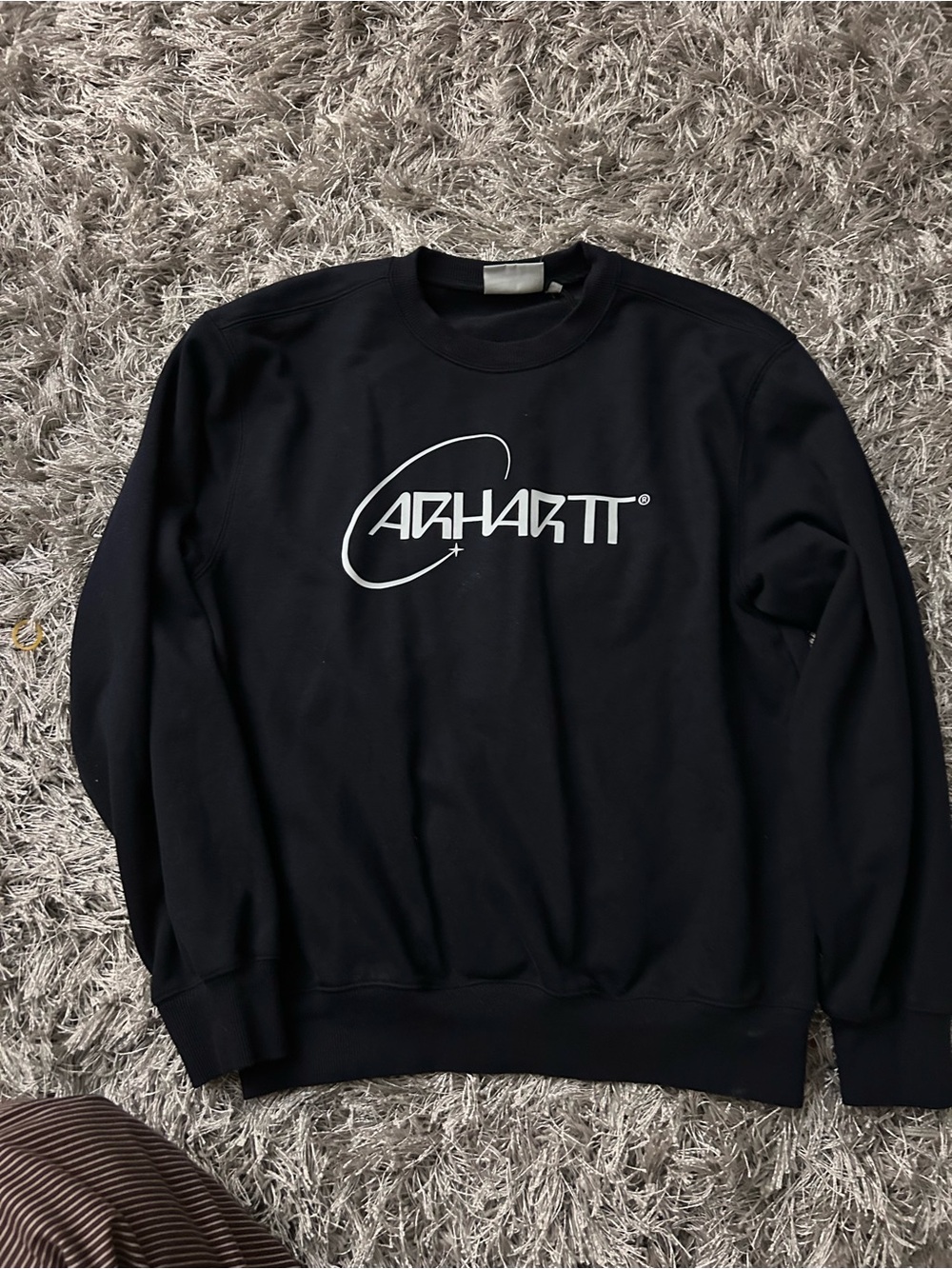 Carhartt Black Crewneck Sweatshirt with White Logo